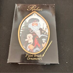 Scottish Santa Paint Brush Ornament